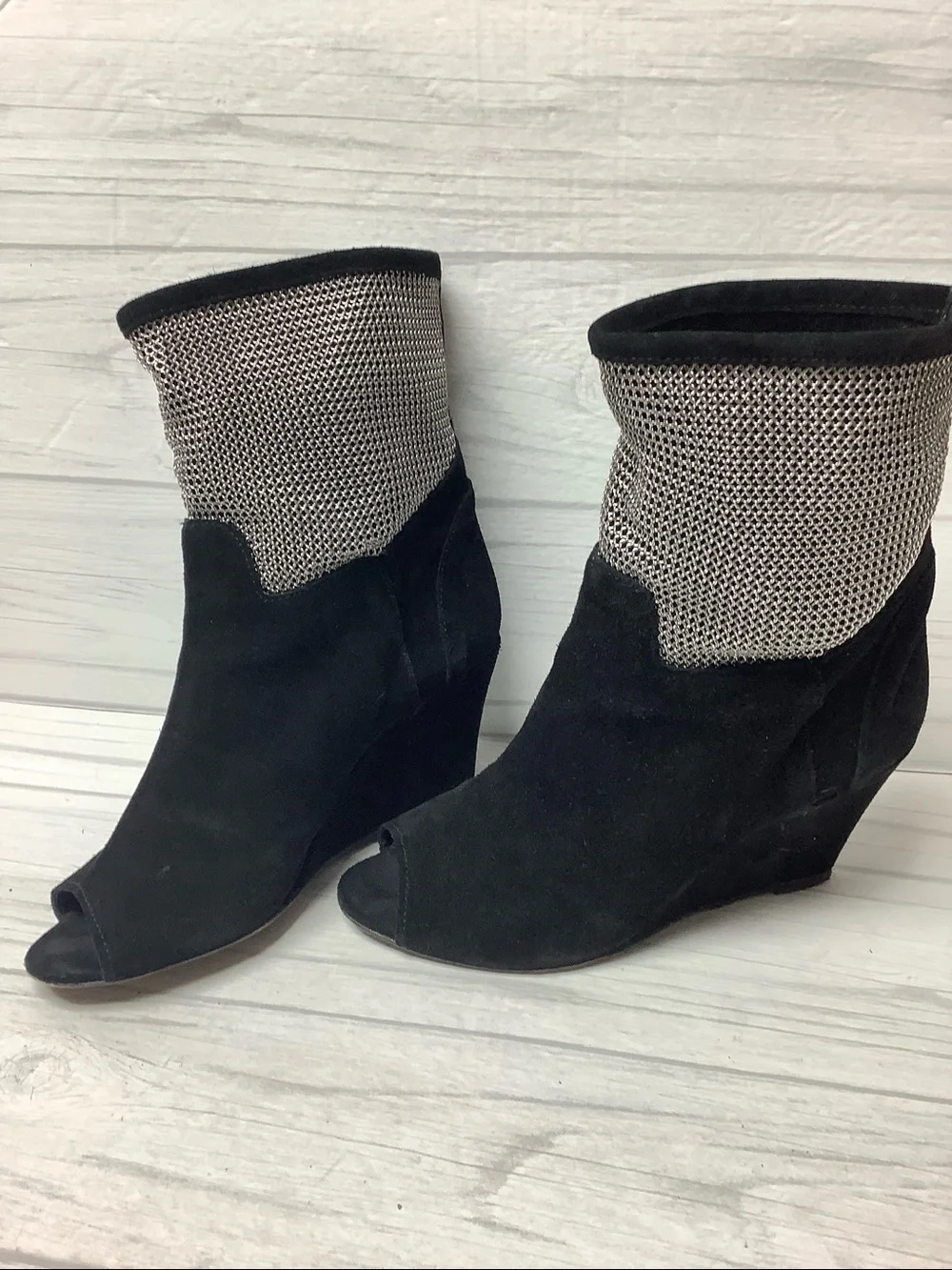 IRO Metallic Mesh booties